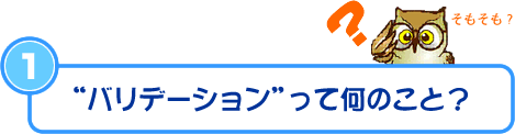 “バリデーション”って何のこと？